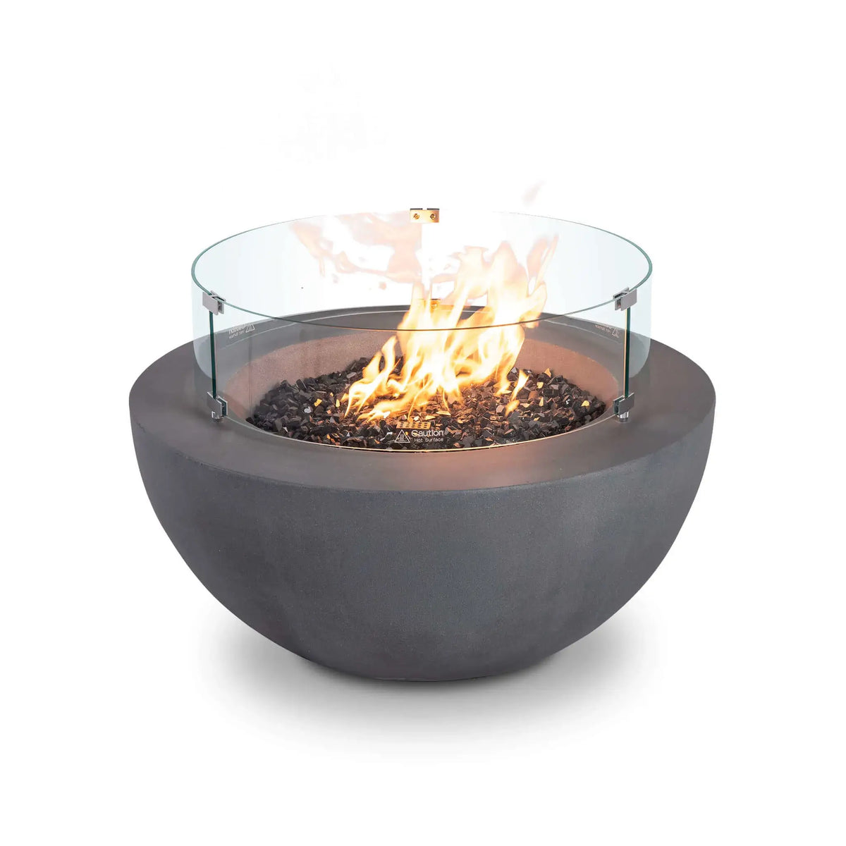 Flame Havens 28" Diameter x 7" Tall Tempered Glass Wind Guard