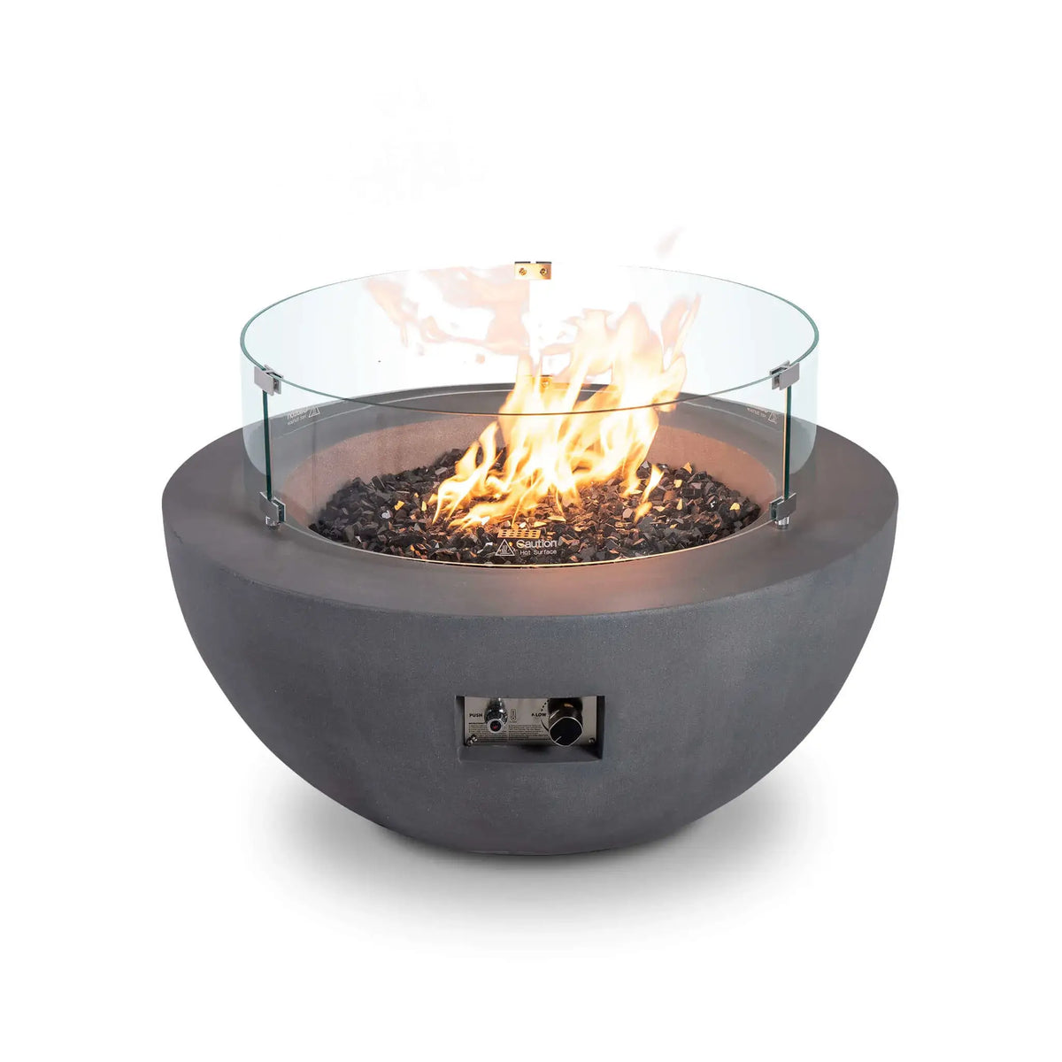 Flame Havens 36” Round Natural Gas GFRC Fire Pit