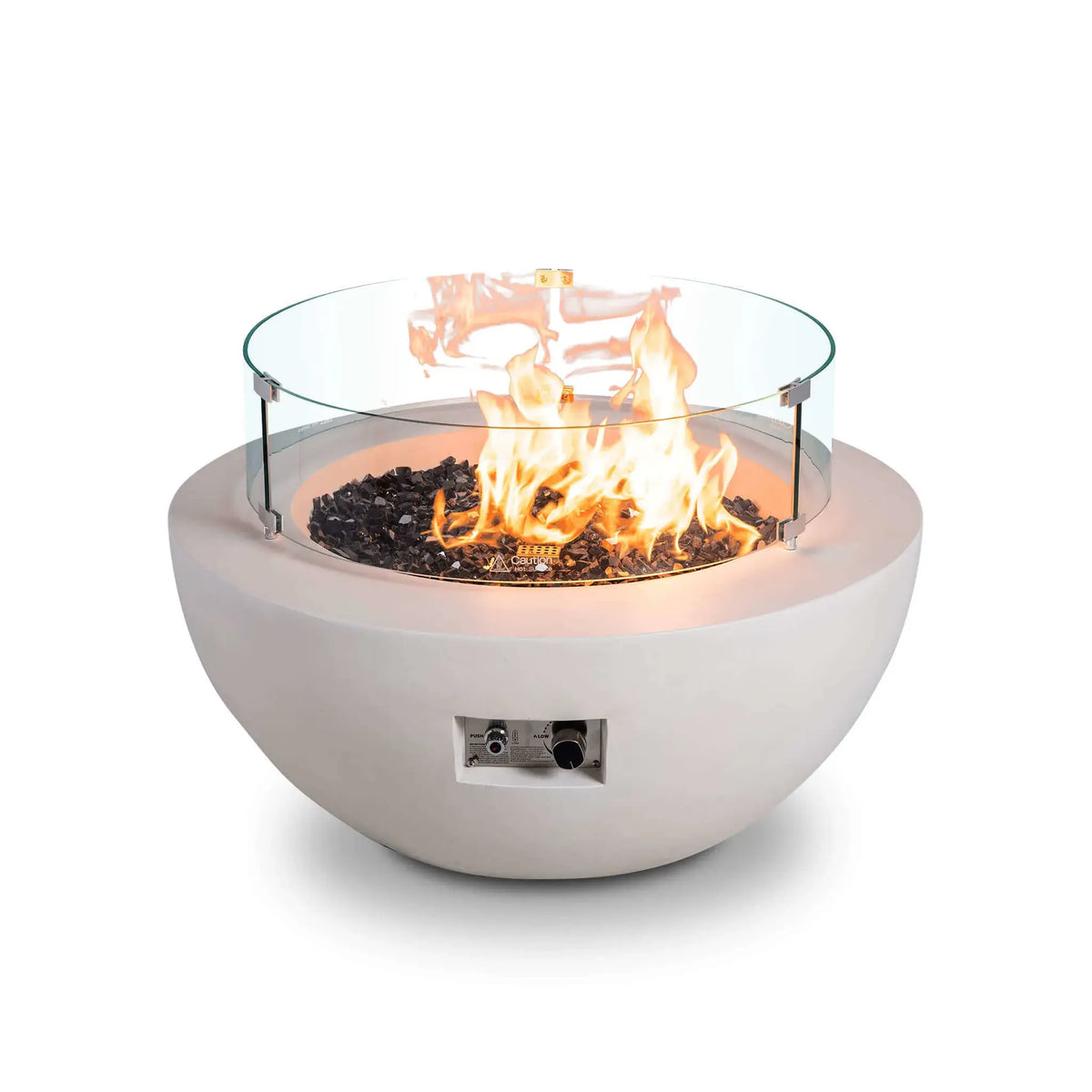 Flame Havens 28" Diameter x 7" Tall Tempered Glass Wind Guard