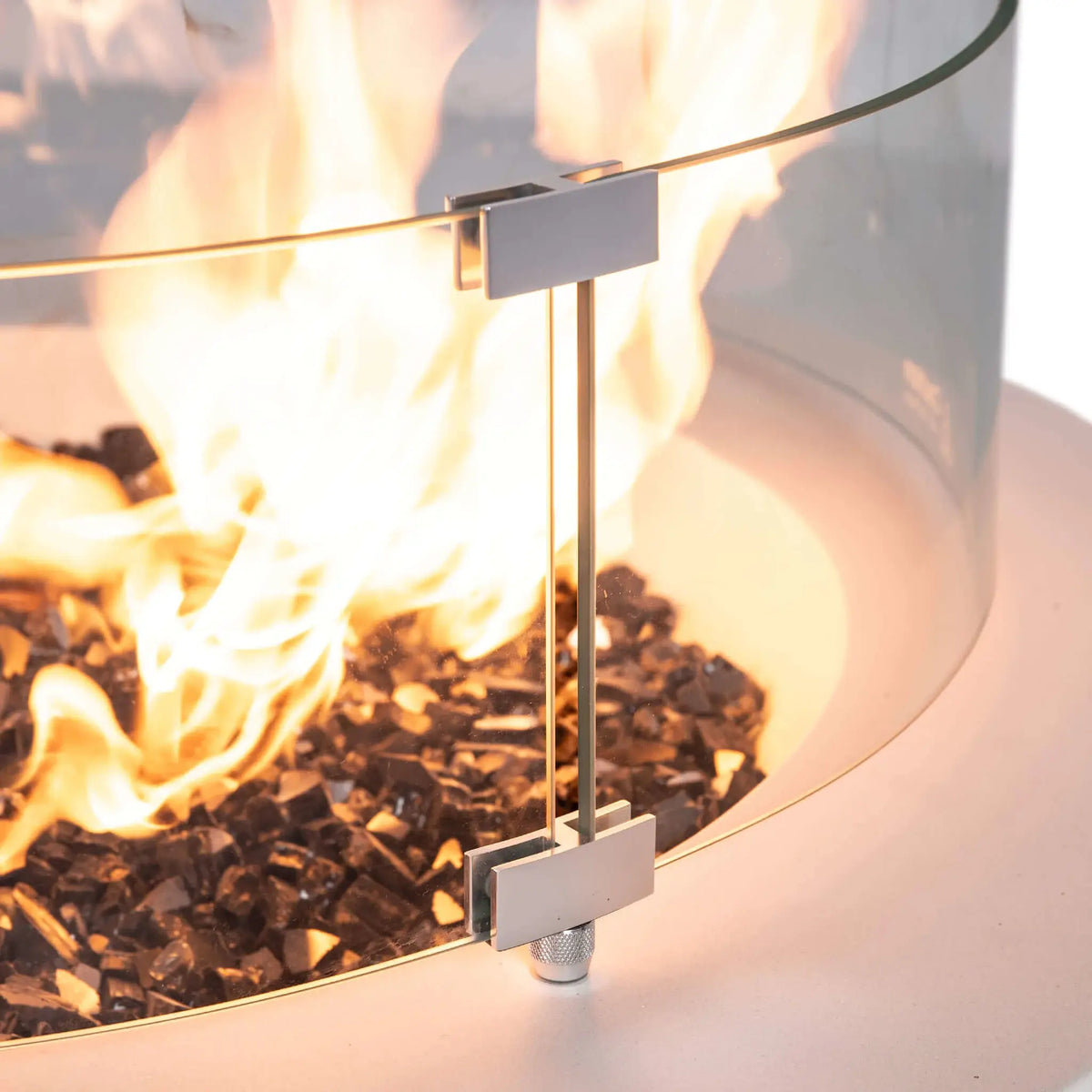 Flame Havens 28" Diameter x 7" Tall Tempered Glass Wind Guard