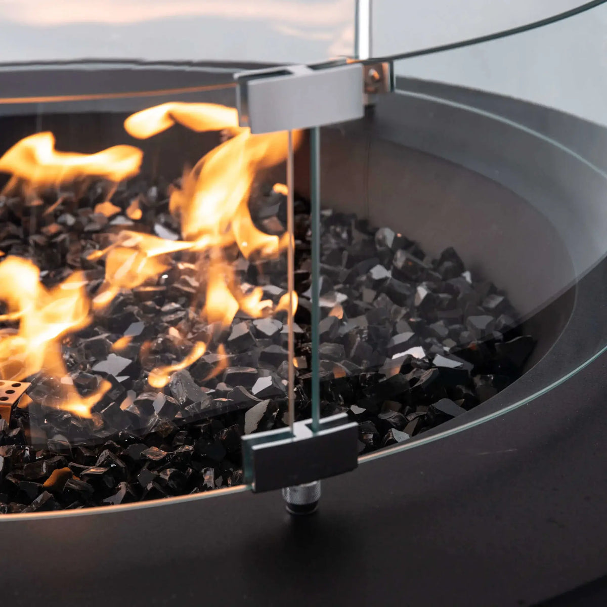 Flame Havens 36” Round Propane Gas GFRC Fire Pit