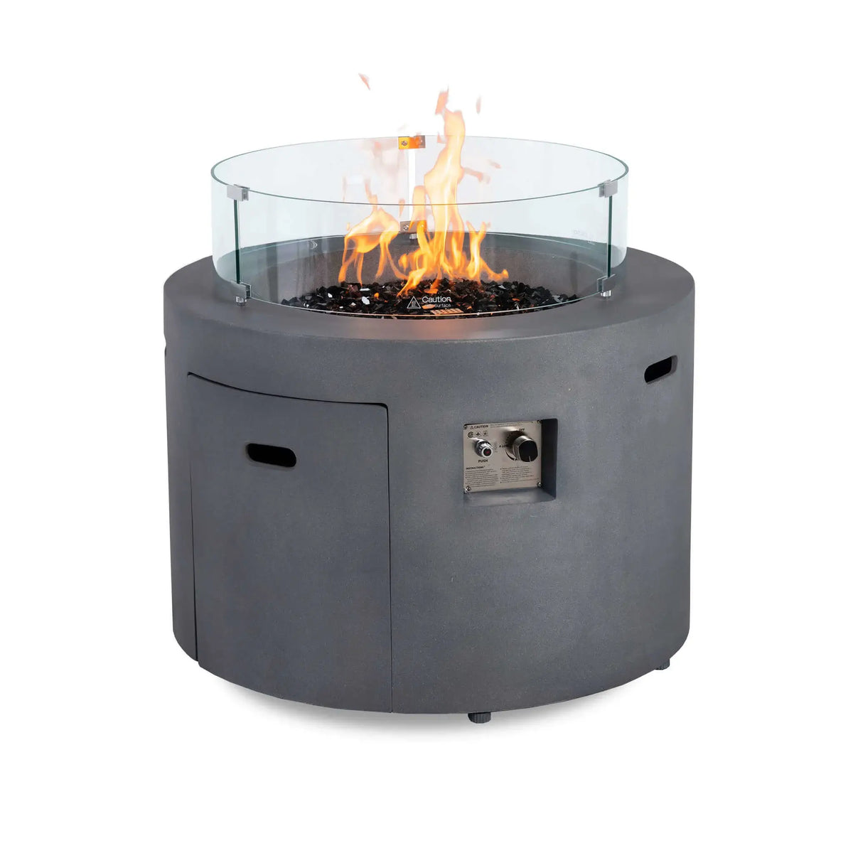 Flame Havens 28" Diameter x 7" Tall Tempered Glass Wind Guard