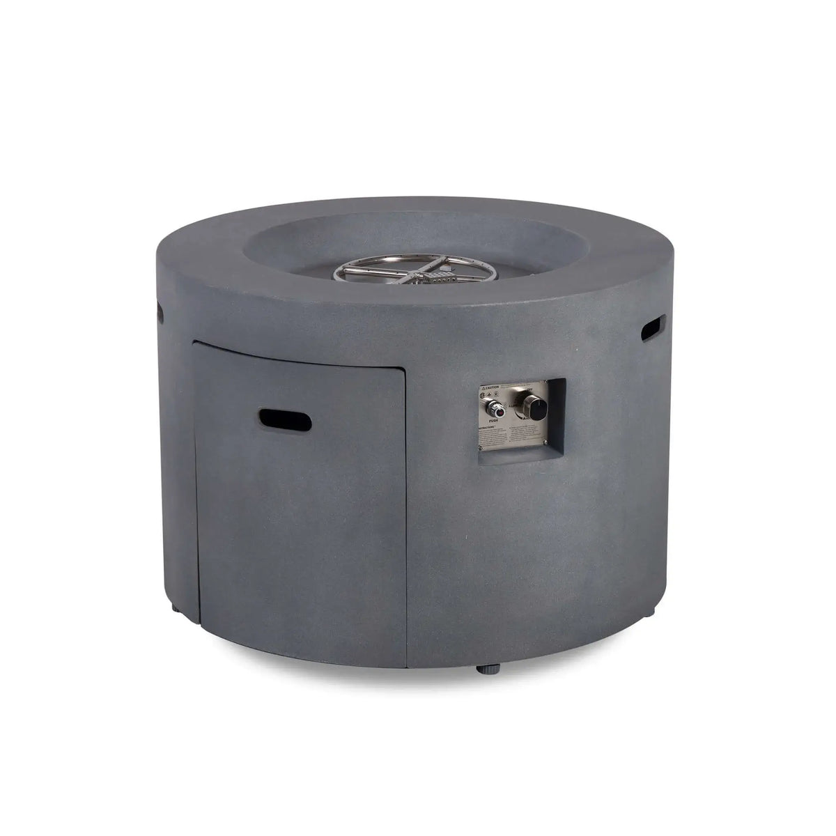 Flame Havens 36” Round Propane Gas GFRC Fire Pit