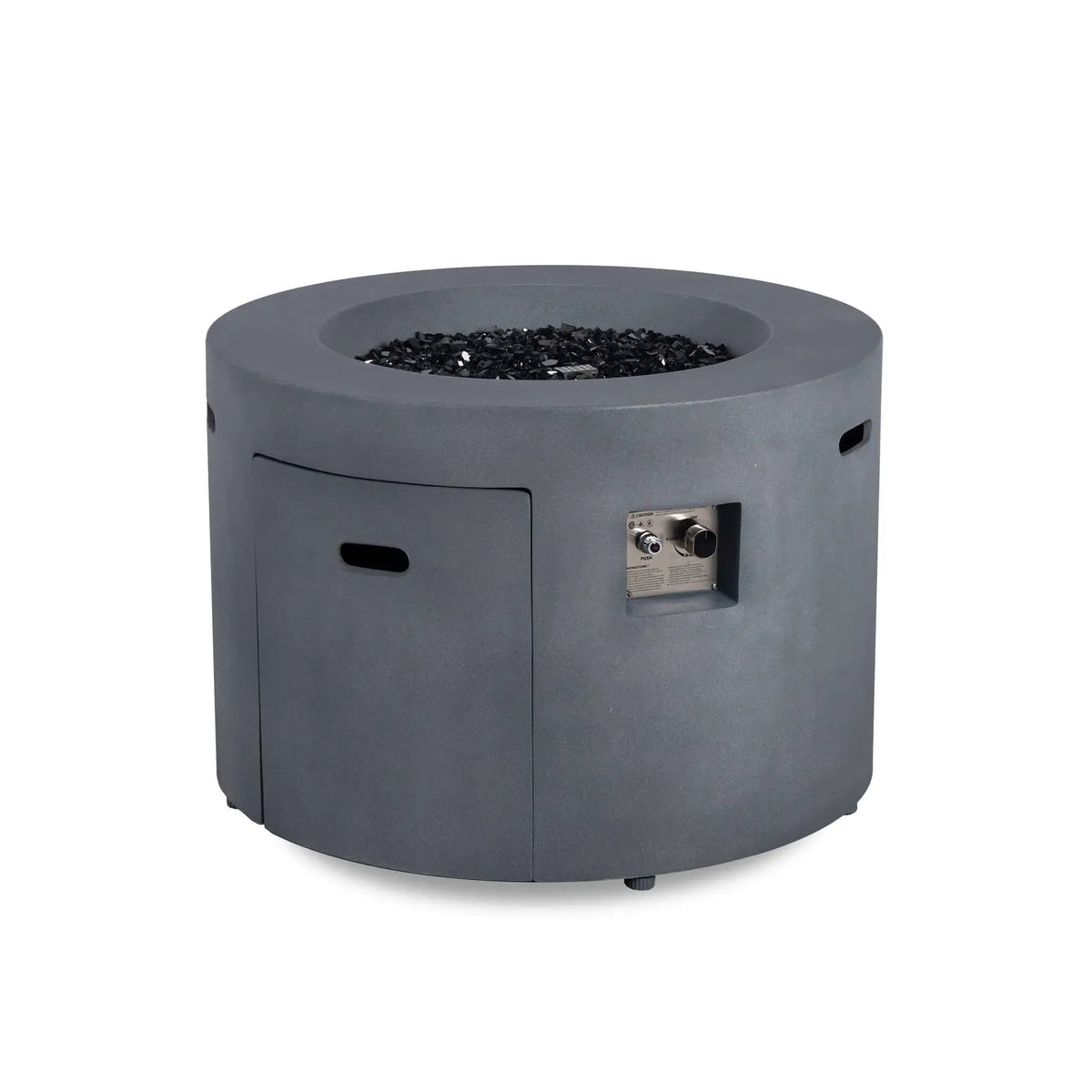 Flame Havens 36” Round Propane Gas GFRC Fire Pit