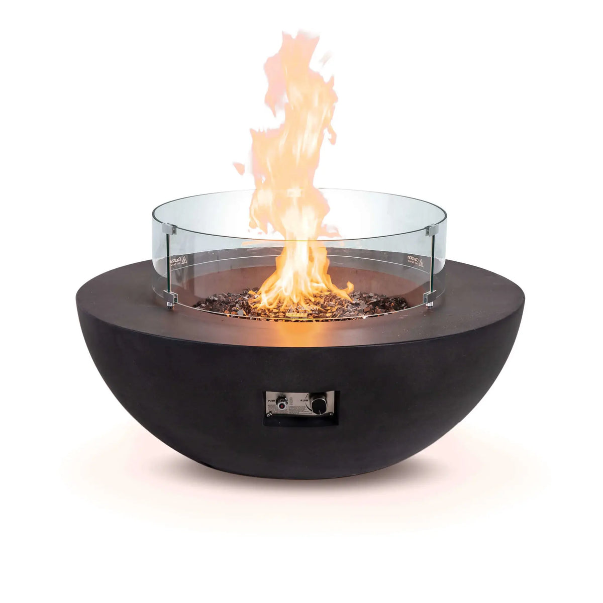 Flame Havens 28" Diameter x 7" Tall Tempered Glass Wind Guard