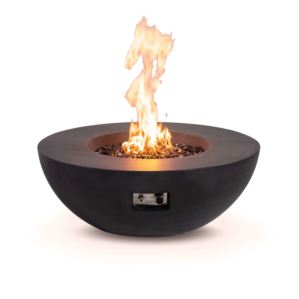 Flame Havens 43" Round GFRC Concrete Natural Gas Fire Pit