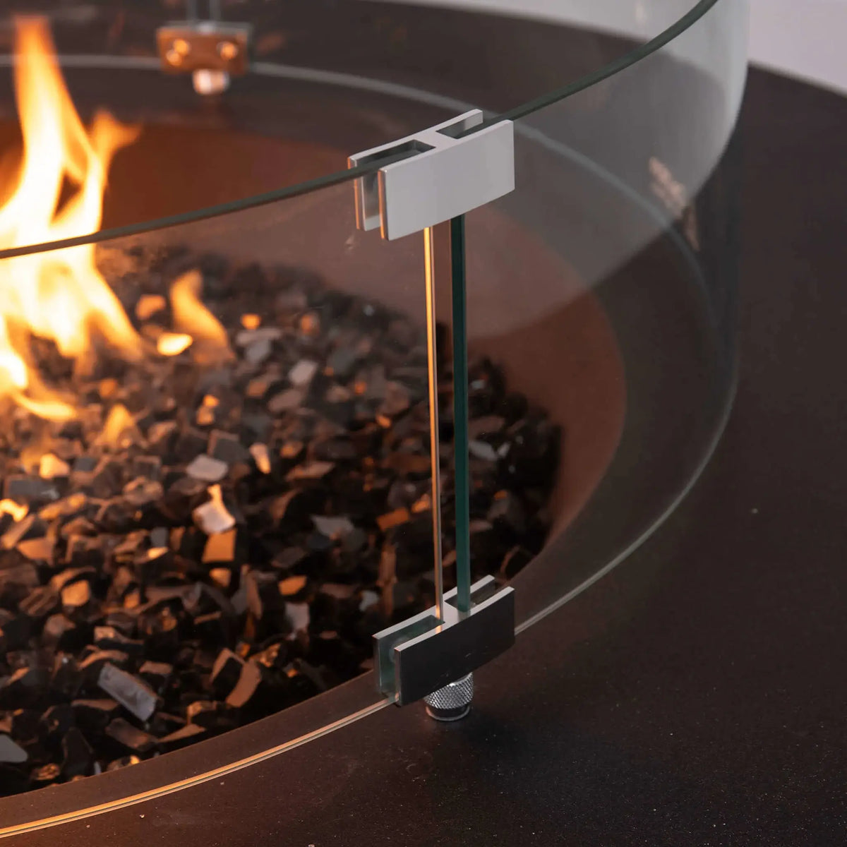 Flame Havens 28" Diameter x 7" Tall Tempered Glass Wind Guard