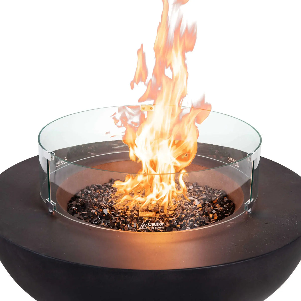 Flame Havens 28" Diameter x 7" Tall Tempered Glass Wind Guard