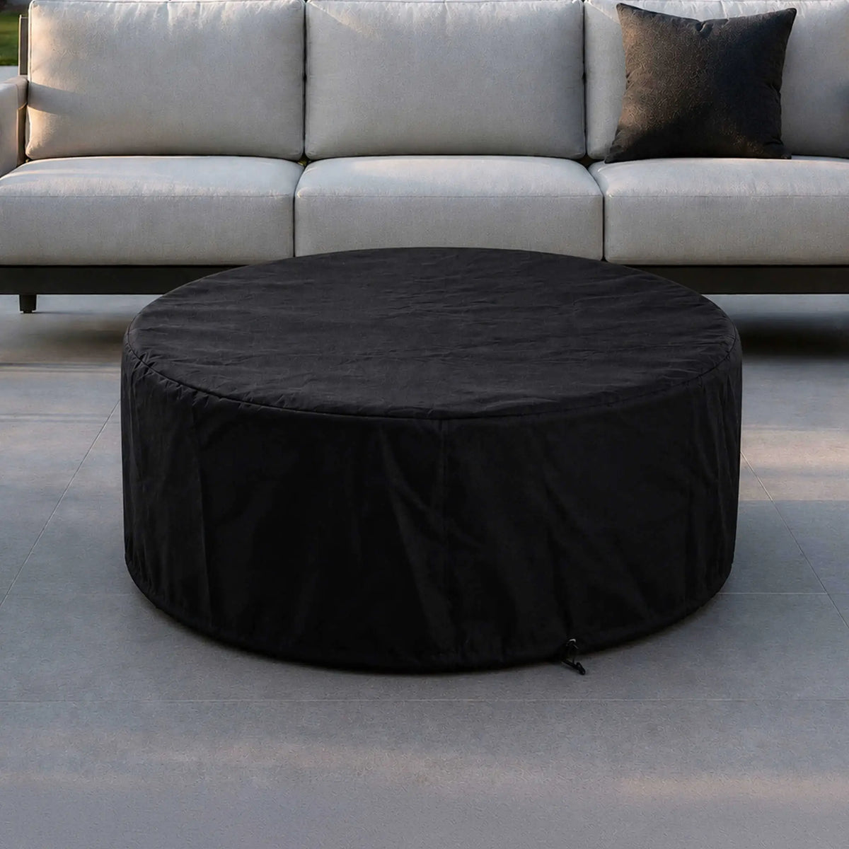 Flame Havens 43" Round GFRC Concrete Natural Gas Fire Pit
