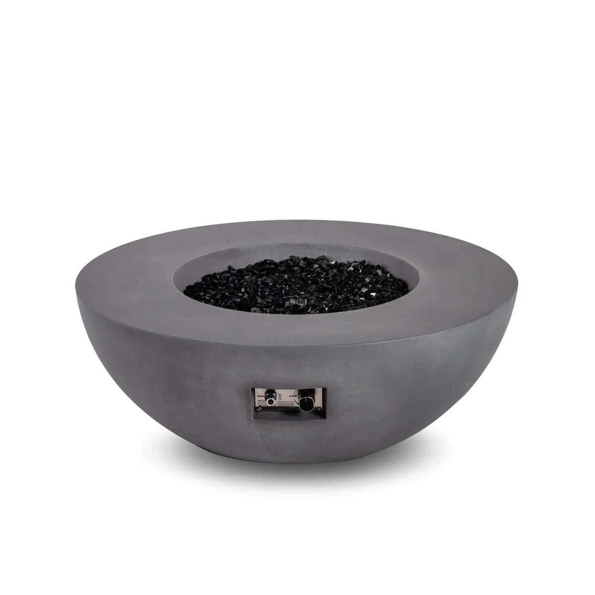 Flame Havens 43" Round GFRC Concrete Natural Gas Fire Pit