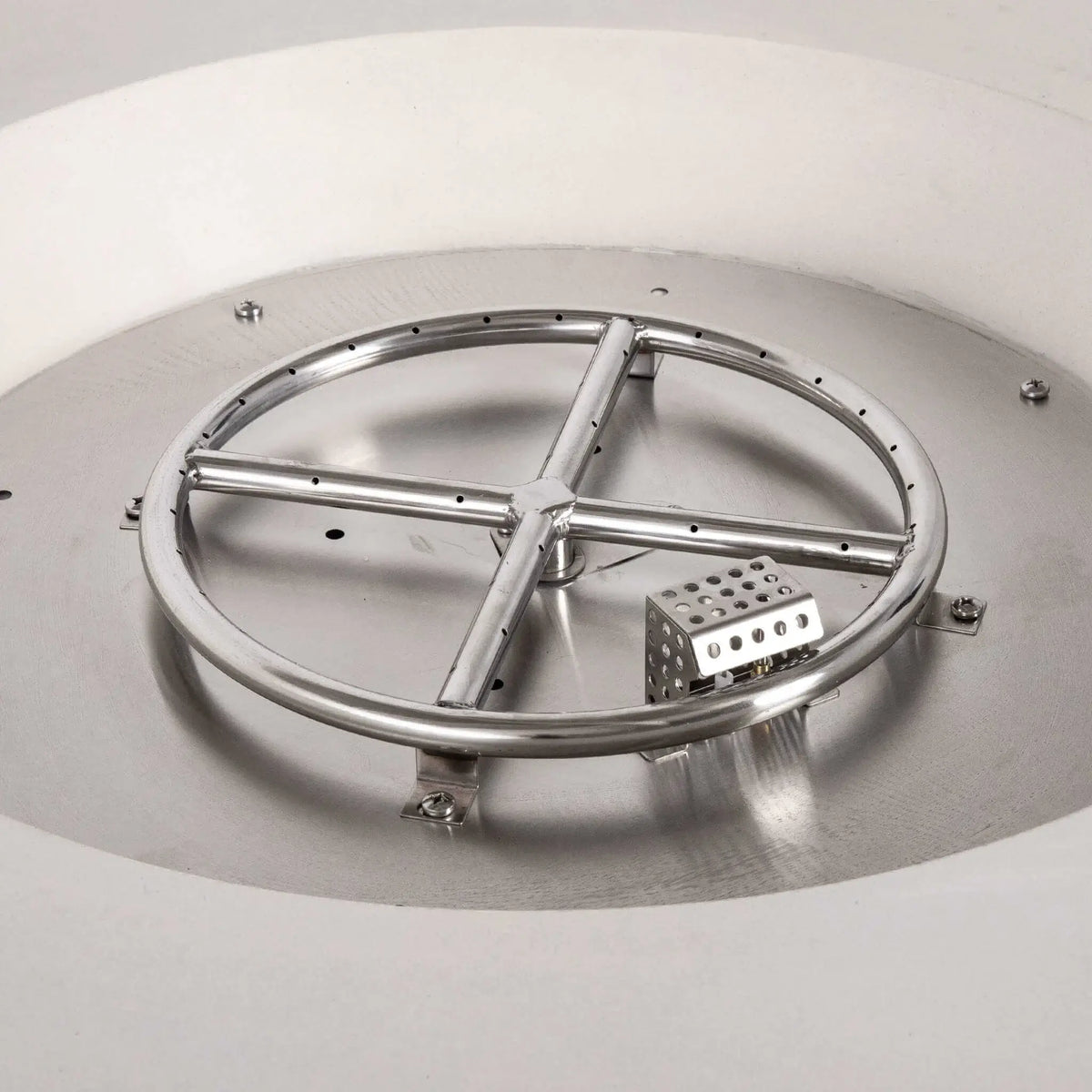 Flame Havens 43" Round GFRC Concrete Natural Gas Fire Pit