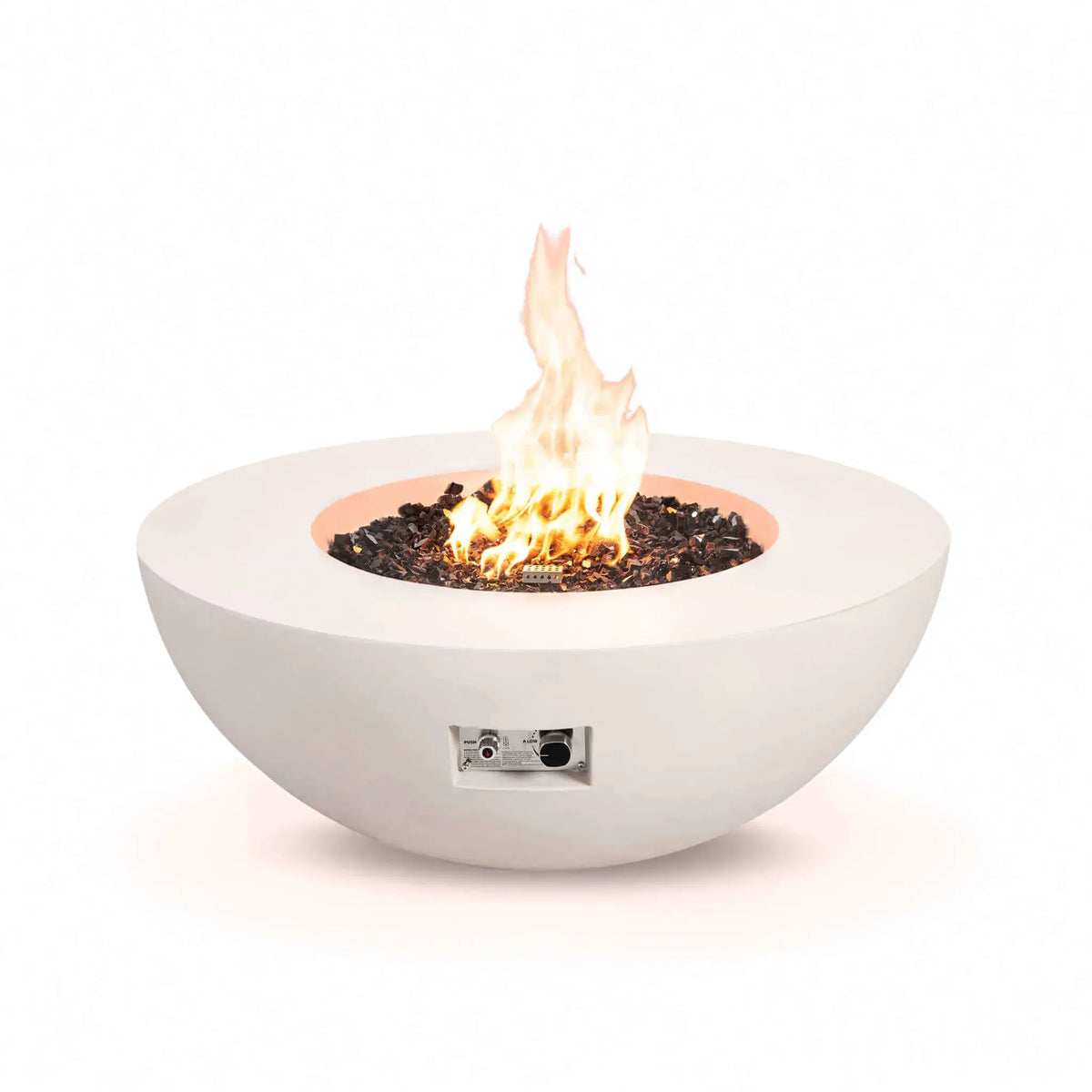 Flame Havens 43" Round GFRC Concrete Natural Gas Fire Pit