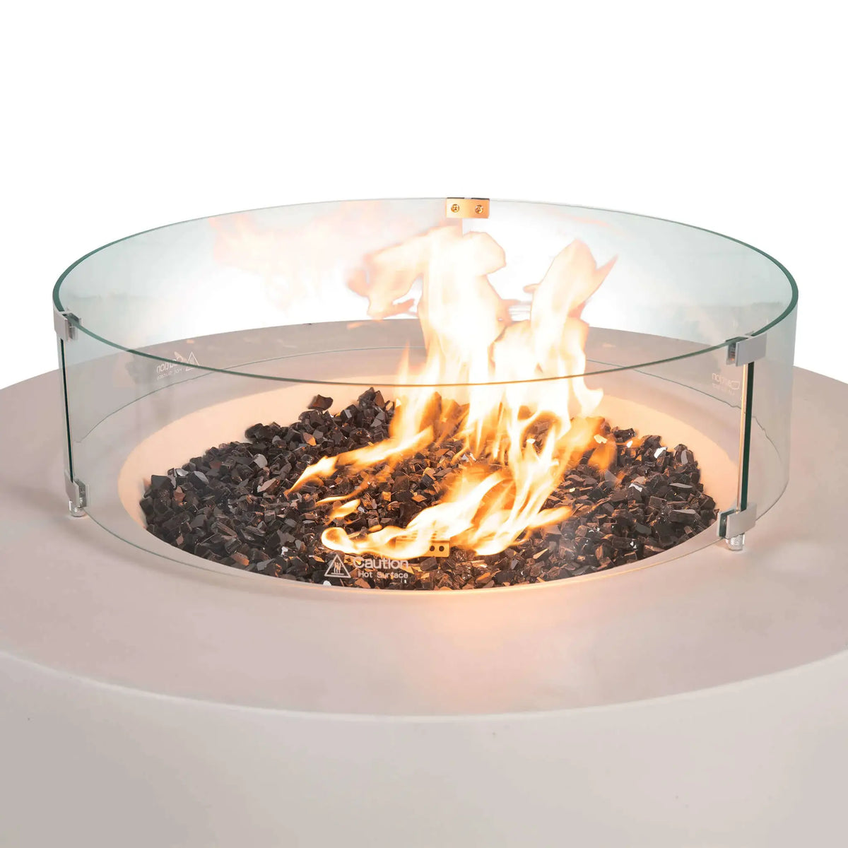 Flame Havens 28" Diameter x 7" Tall Tempered Glass Wind Guard