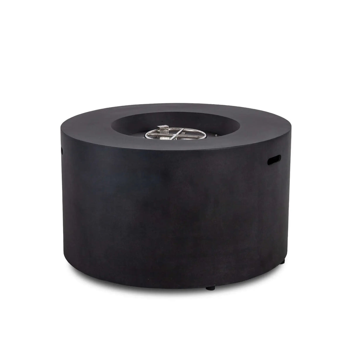 Flame Havens 43" Round GFRC Concrete Propane Gas Fire Pit with Hidden Tank Drawer
