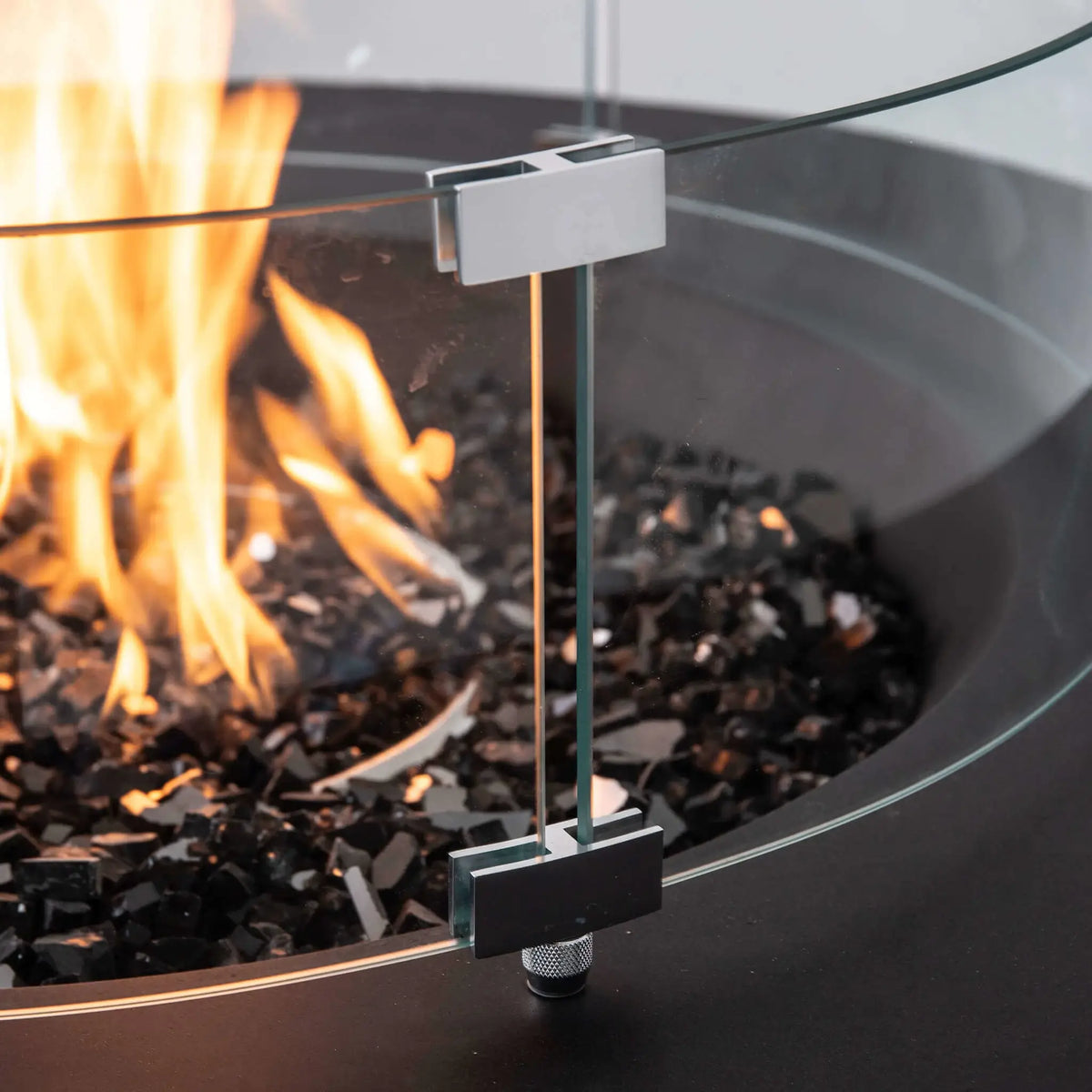 Flame Havens 28" Diameter x 7" Tall Tempered Glass Wind Guard