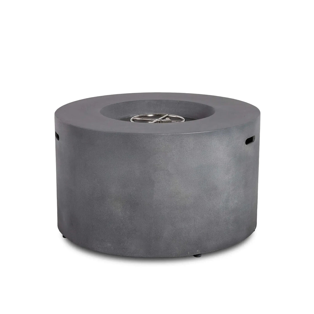 Flame Havens 43" Round GFRC Concrete Propane Gas Fire Pit with Hidden Tank Drawer