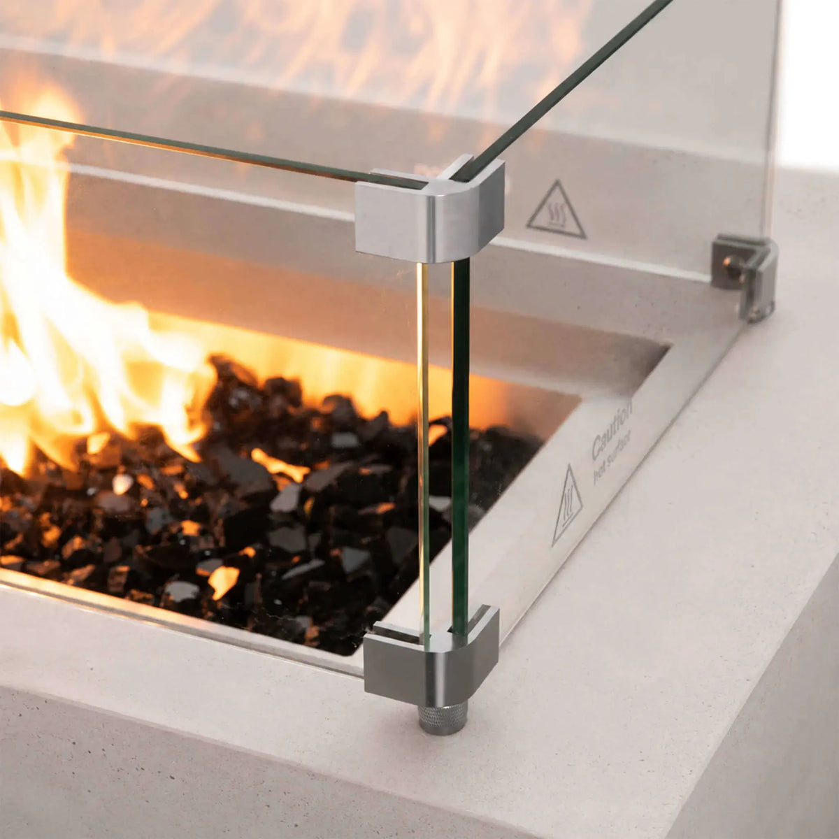 Flame Havens 56" x 30" Rectangle GFRC Concrete Natural Gas Fire Pit