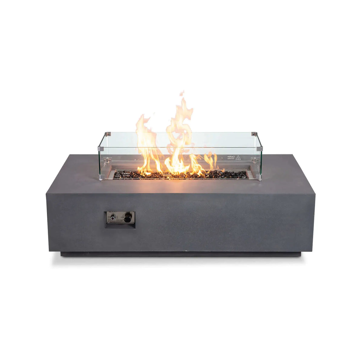 Flame Havens 56" x 30" Rectangle GFRC Concrete Natural Gas Fire Pit