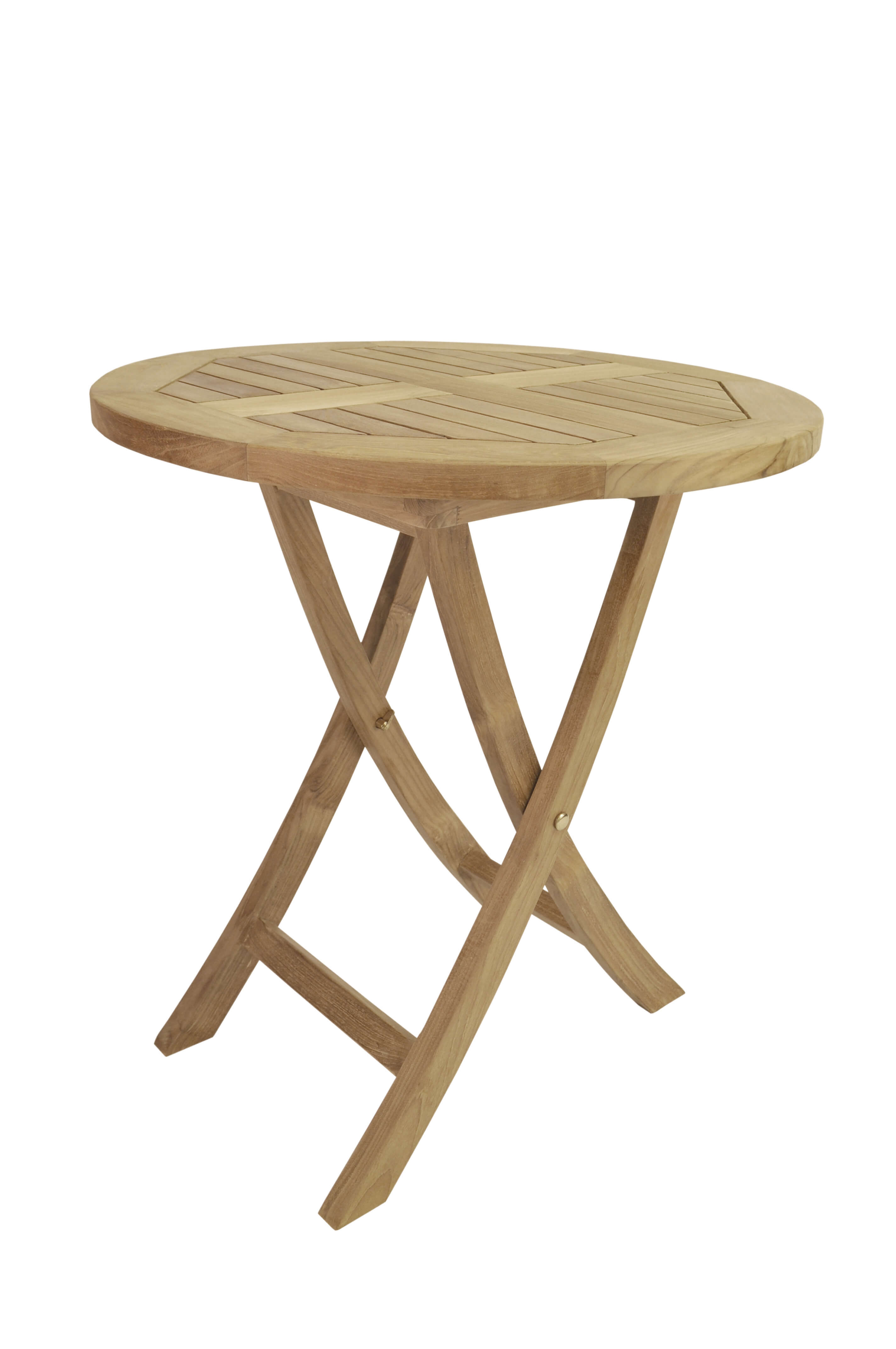 Anderson Teak Bahama 27″ Round Bistro Folding Table – Solid Teak Outdoor Patio Table