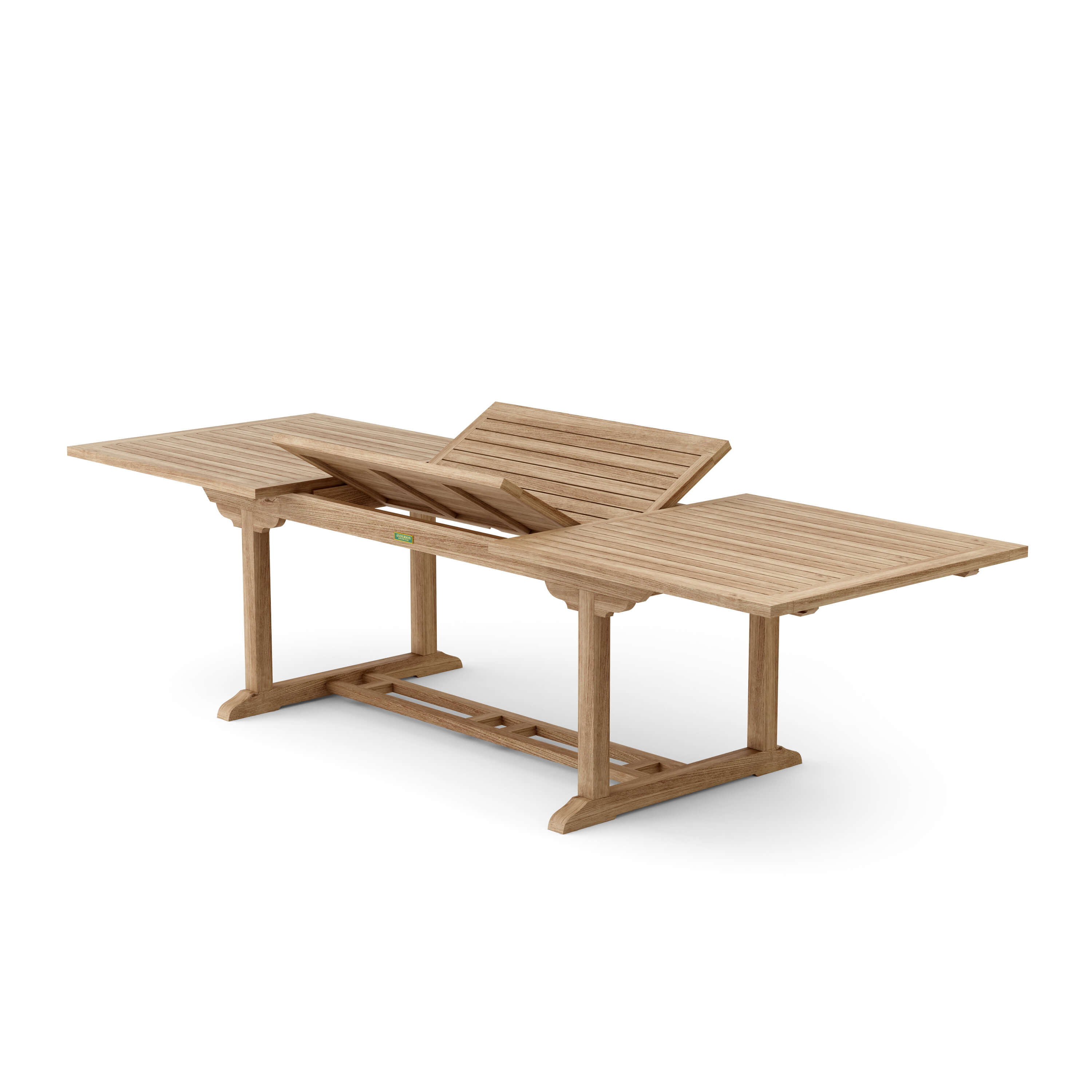 Anderson Teak Bahama 118″ Extension Dining Table – Large Teak Outdoor Patio Table