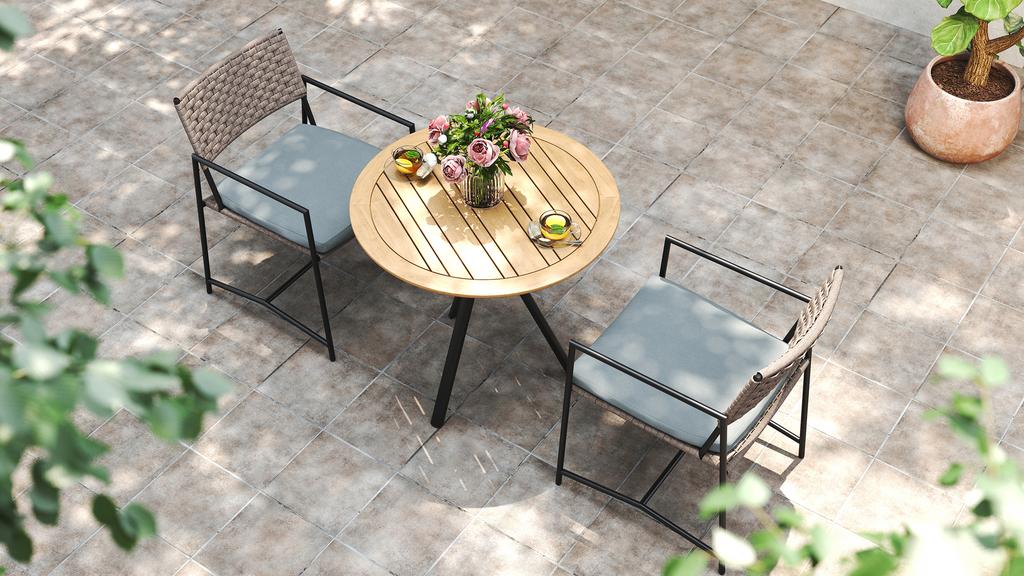 Golyam Round Bistro Table - Ambiance Image~~