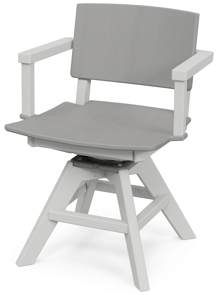 Seaside SYM 23″ Square - Outdoor Swivel Dining Arm Chair