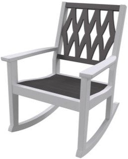 Seaside Greenwich Rocker Diamond – Modern Outdoor Patio Rocking Chair