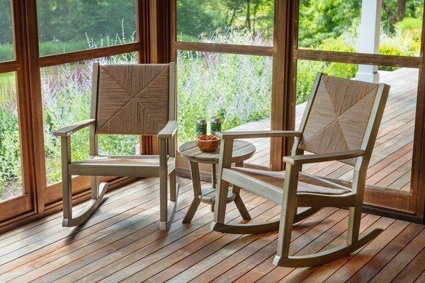 Seaside Greenwich Rocker Woven – Modern Outdoor Patio Rocking Chair
