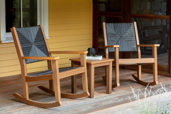 Seaside Greenwich Rocker Woven – Modern Outdoor Patio Rocking Chair