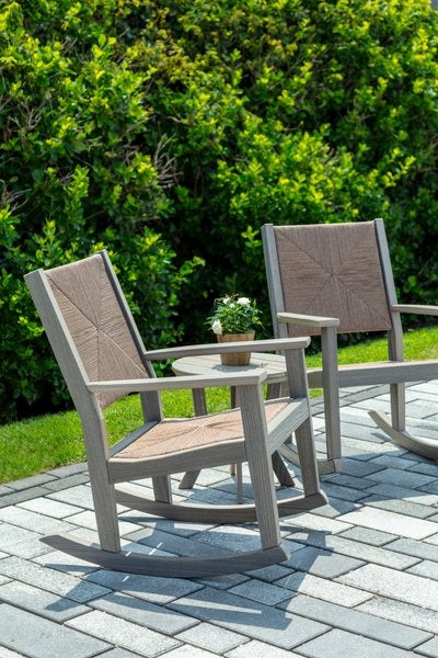 Seaside Greenwich Rocker Woven – Modern Outdoor Patio Rocking Chair
