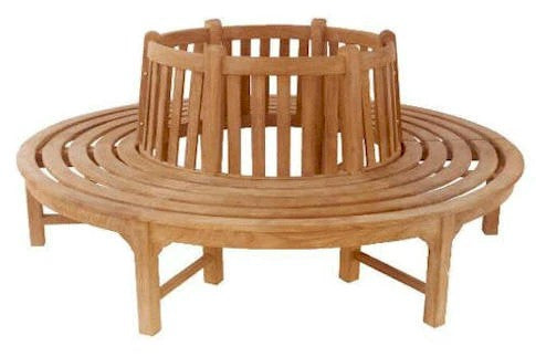 Anderson Teak – 87″ Round Tree Bench – Grade-A Teak Outdoor Seating