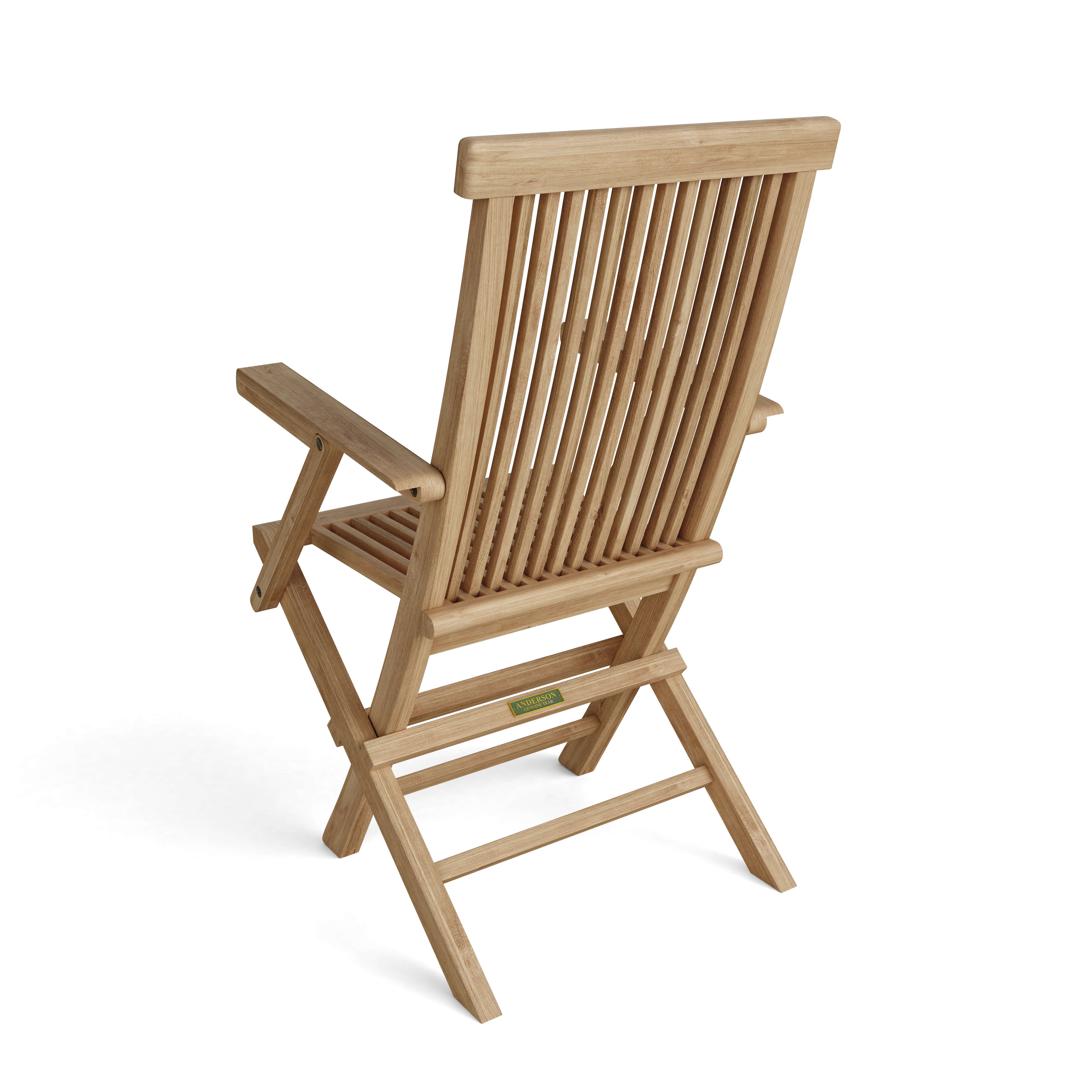 Anderson Teak Classic Folding Armchair (2-PC) – Solid Teak Outdoor Seating