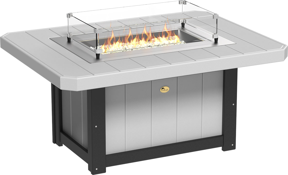 LuxCraft – Lumin Fire Pit 51″ Rectangular – Modern Outdoor Gas Fire Pit