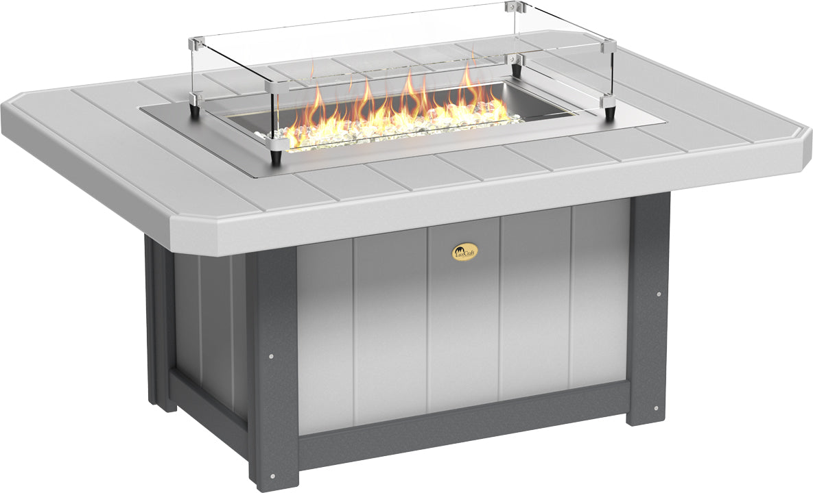 LuxCraft – Lumin Fire Pit 51″ Rectangular – Modern Outdoor Gas Fire Pit