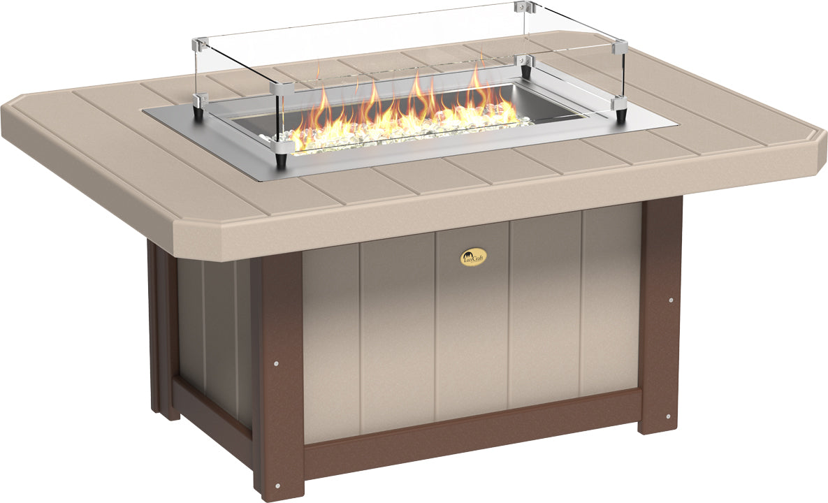 LuxCraft – Lumin Fire Pit 51″ Rectangular – Modern Outdoor Gas Fire Pit
