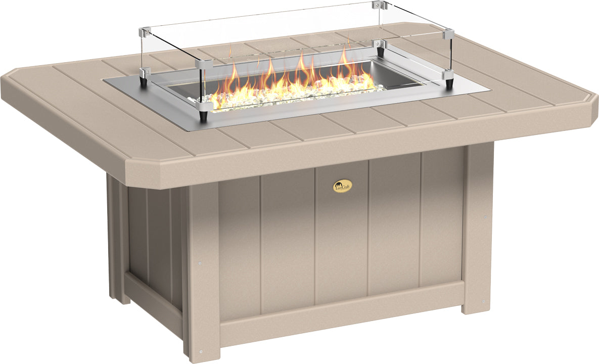 LuxCraft – Lumin Fire Pit 51″ Rectangular – Modern Outdoor Gas Fire Pit
