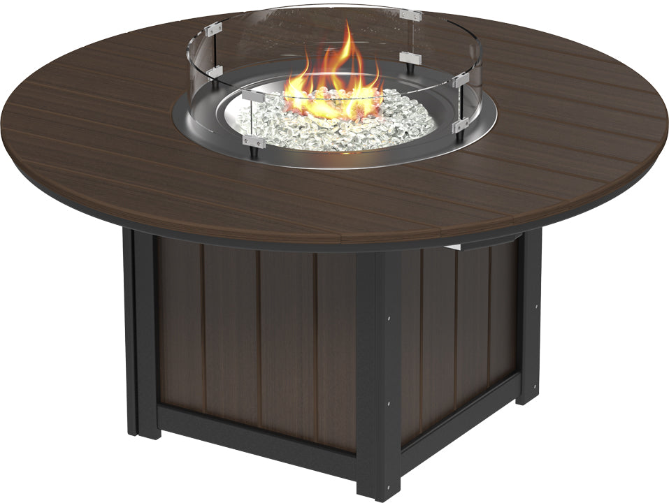 LuxCraft – Lumin Fire Table 60″ Round – Outdoor Gas Fire Dining Table