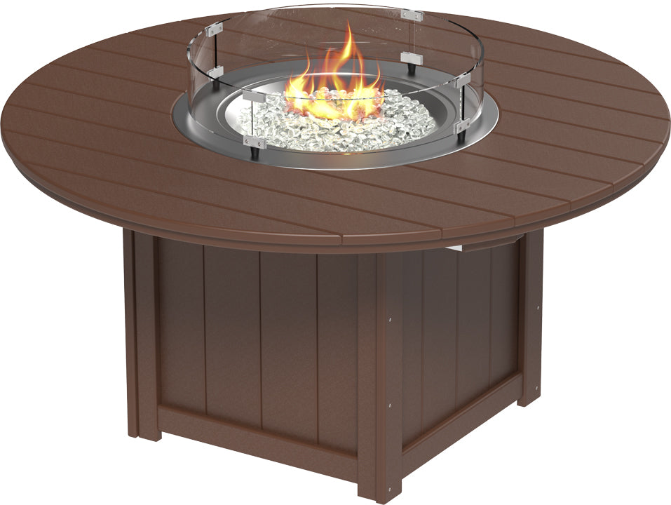 LuxCraft – Lumin Fire Table 60″ Round – Outdoor Gas Fire Dining Table