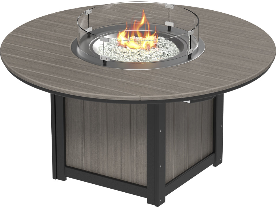 LuxCraft – Lumin Fire Table 60″ Round – Outdoor Gas Fire Dining Table