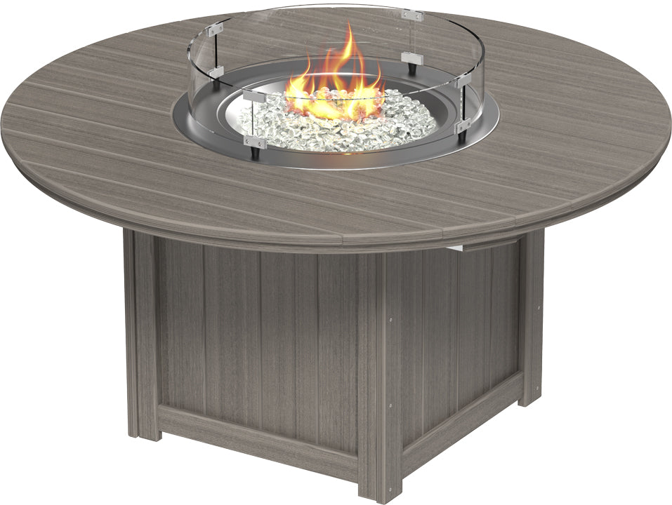 LuxCraft – Lumin Fire Table 60″ Round – Outdoor Gas Fire Dining Table