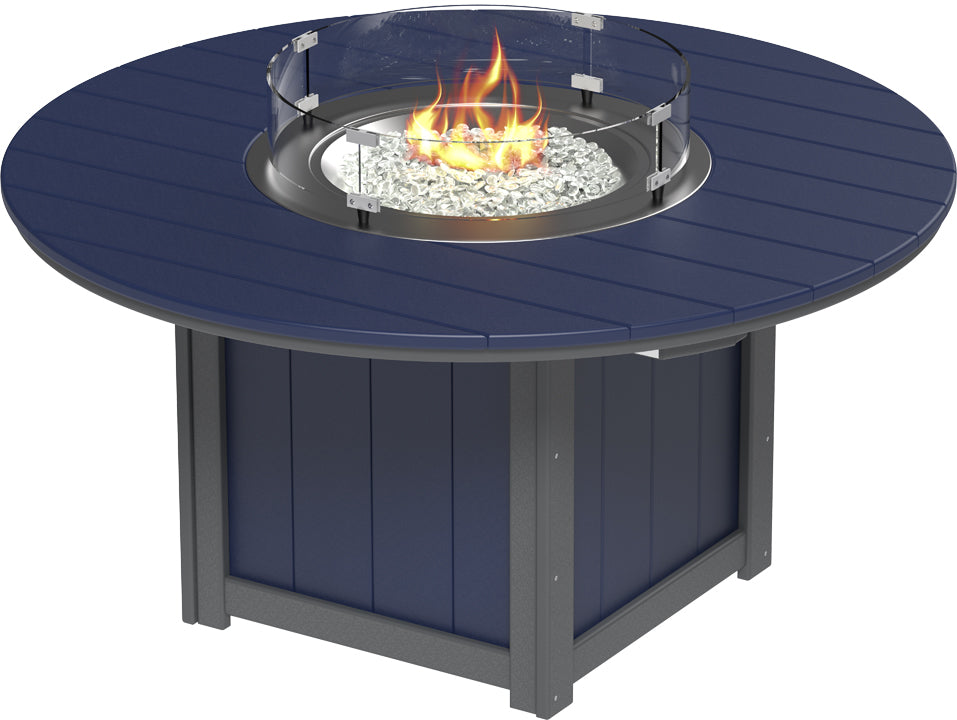 LuxCraft – Lumin Fire Table 60″ Round – Outdoor Gas Fire Dining Table