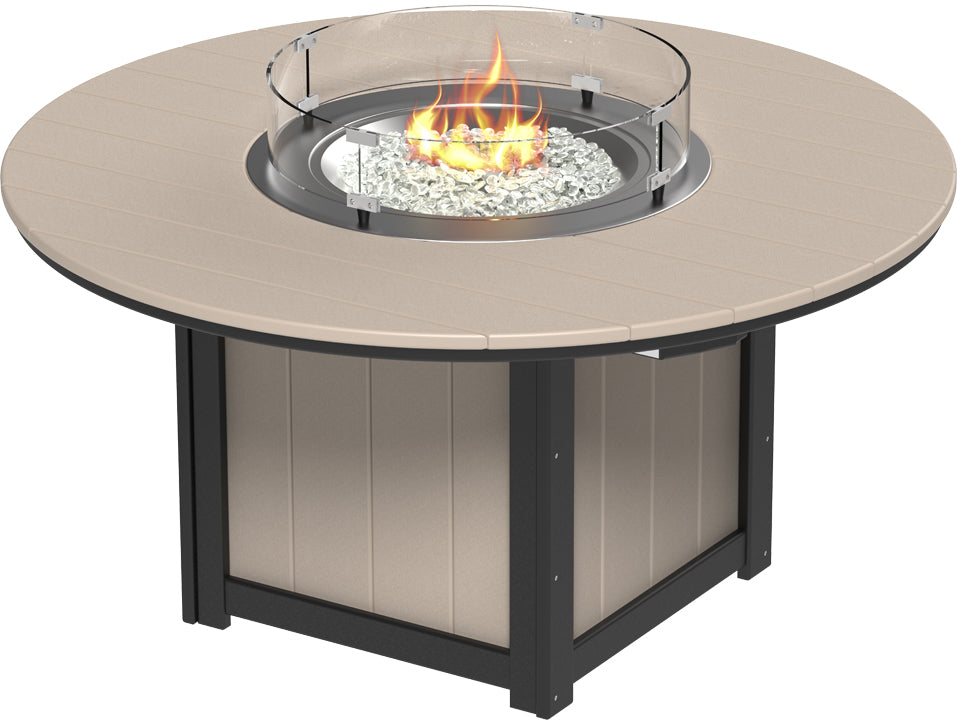 LuxCraft – Lumin Fire Table 60″ Round – Outdoor Gas Fire Dining Table