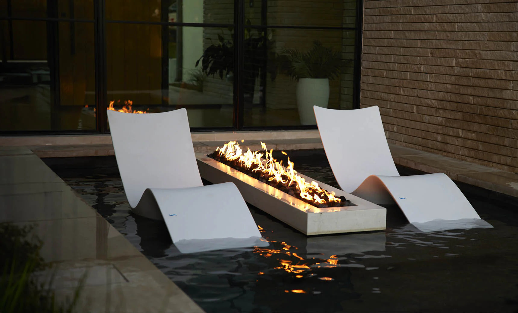 Ledge Autograph 70″ Rectangular Resin In-Pool Chaise Lounger