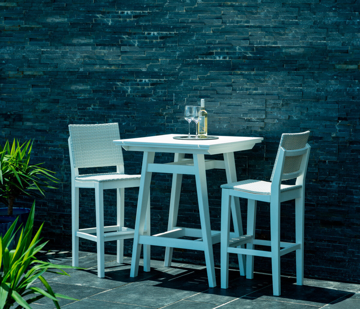 Seaside MAD Bar Table 33″ x 33″ – Modern Outdoor Bar Height Table