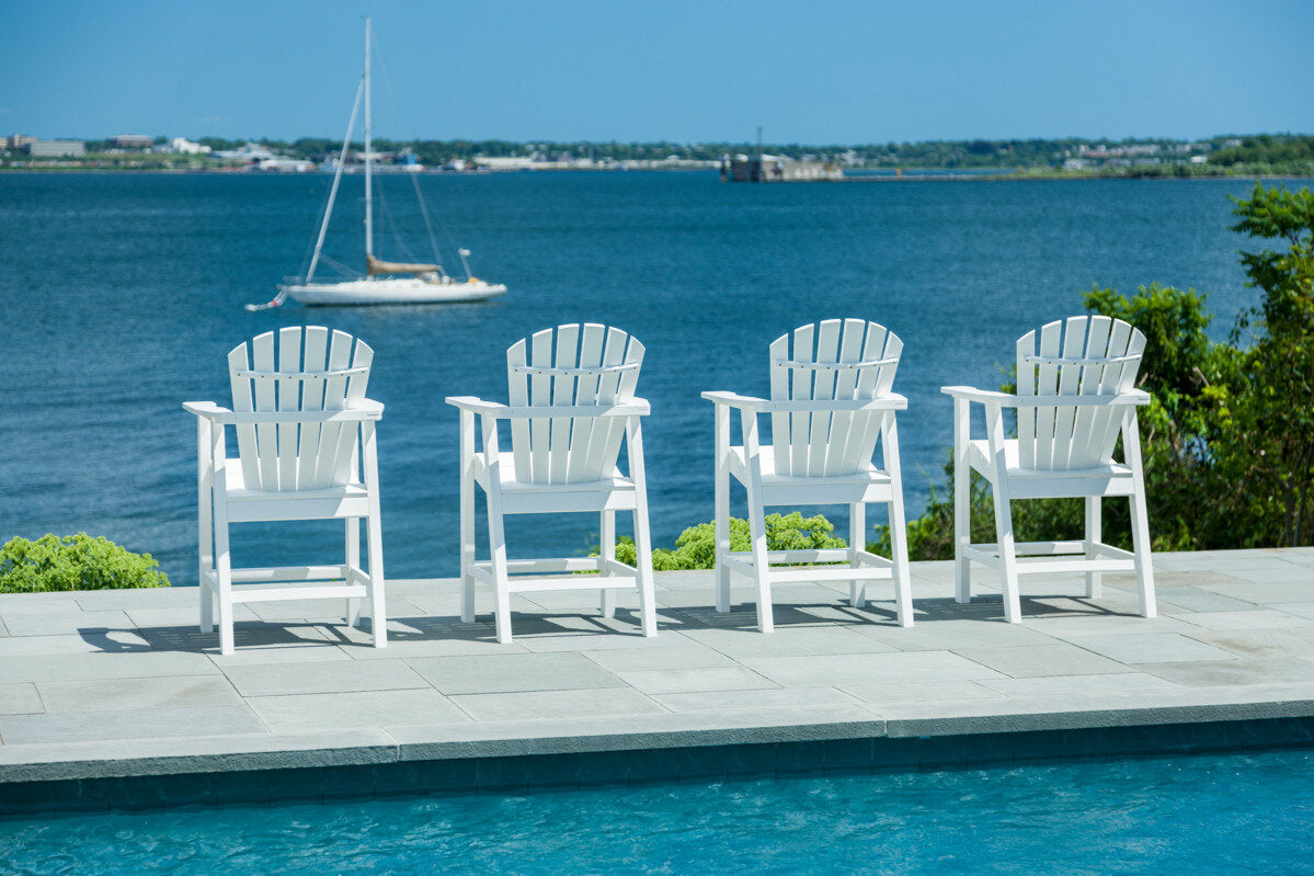 Seaside Adirondack Shellback Balcony Chair – Elevated Outdoor Patio Seating