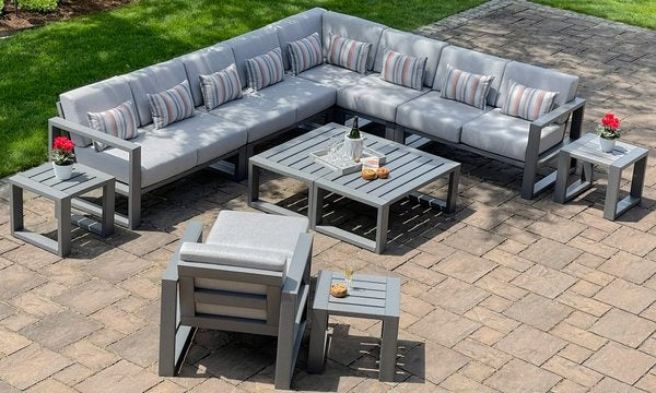 Seaside MIA Double Armless Section – Outdoor Patio Modular Seating