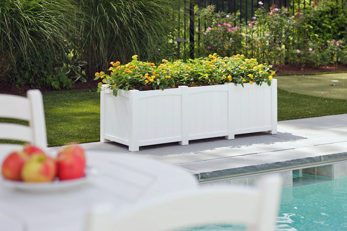 Seaside Wickford 22″ Square Outdoor Patio Estate Planter