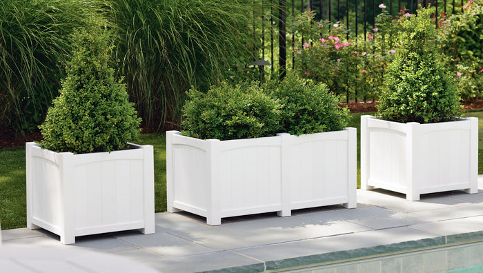 Seaside Wickford 22″ Square Outdoor Patio Estate Planter