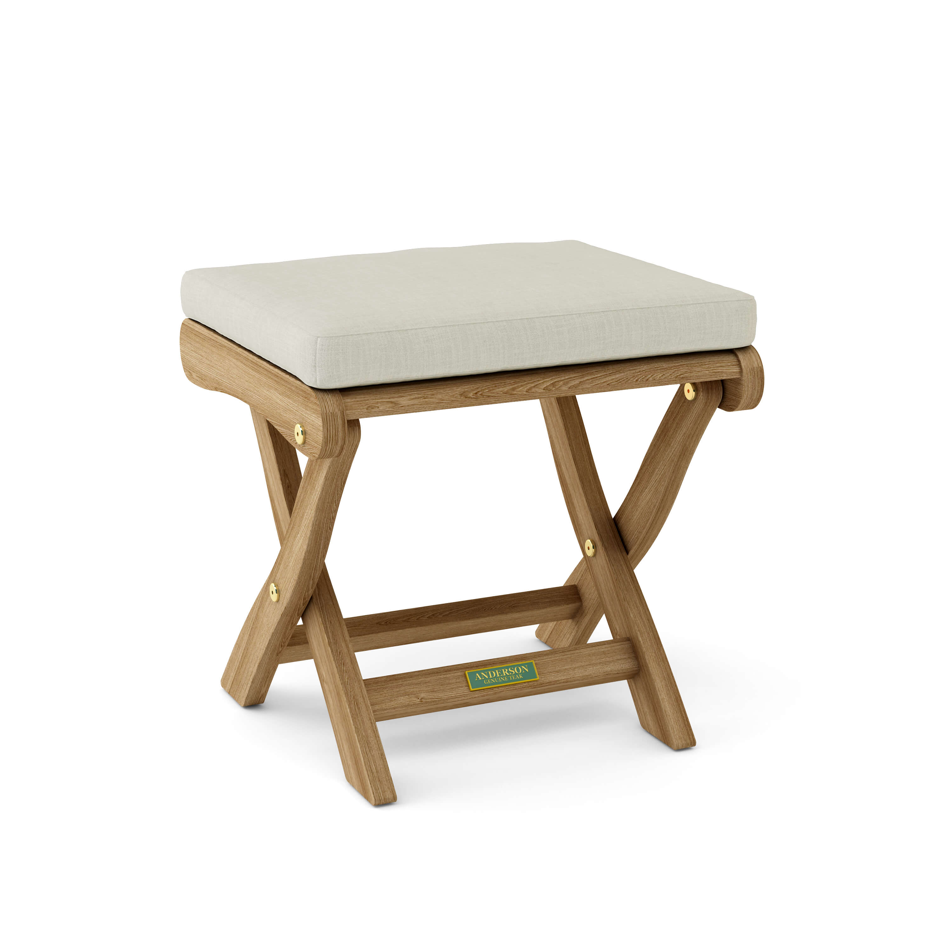 Anderson Teak Katana Folding Backless Chair – Teak Outdoor Stool & Seat