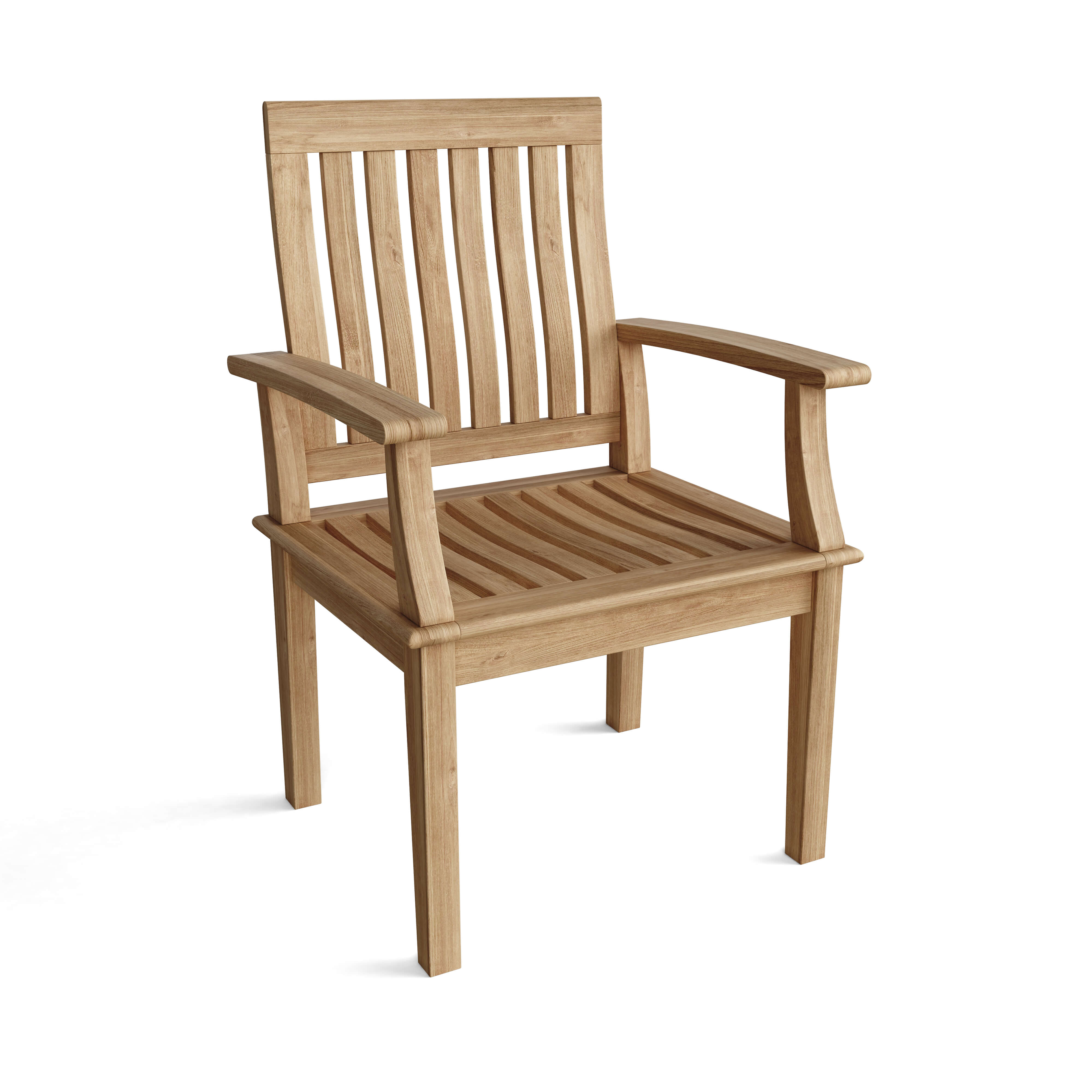 Anderson Teak Brianna Dining Armchair – Solid Teak Outdoor Dining Seating